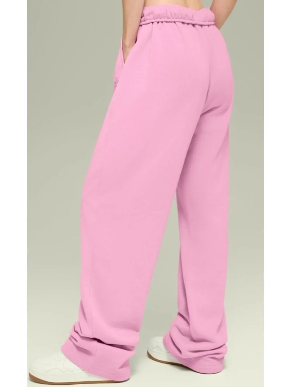 Alo Accolade Straight Leg Sweatpants Candy Heart Pink High-Rise Waist Joggers S